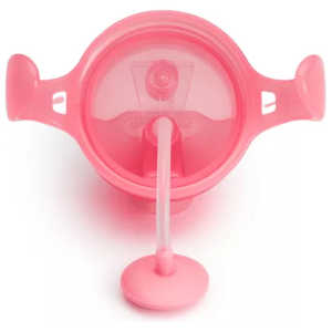 Vaso antiderrame any angle bombilla con peso y asas 207ml munchkin - rosa