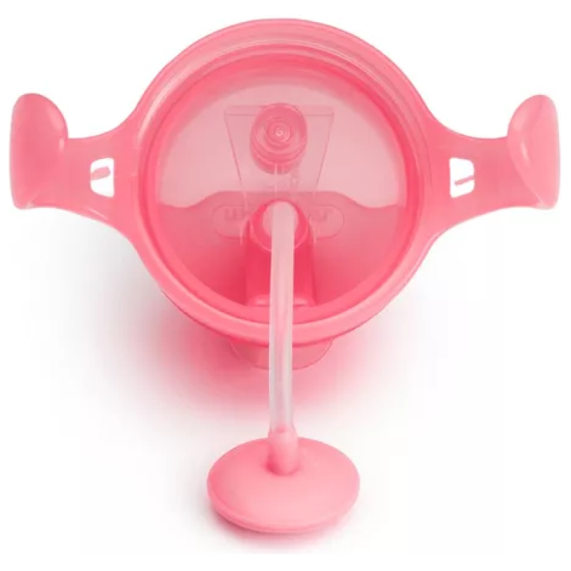 Vaso antiderrame any angle bombilla con peso y asas 207ml munchkin - rosa