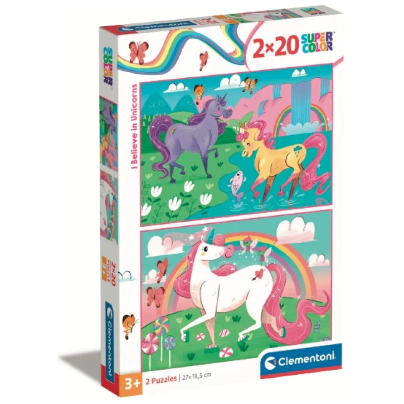 Puzzles 2x20 piezas - princesas disney