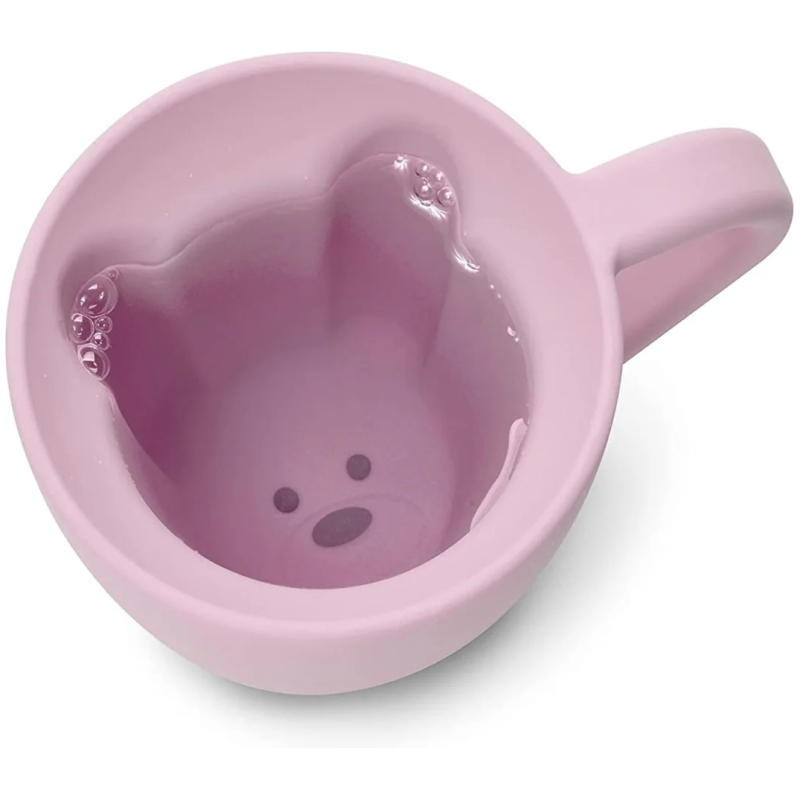 Taza de silicona oso melii rosado 200 ml