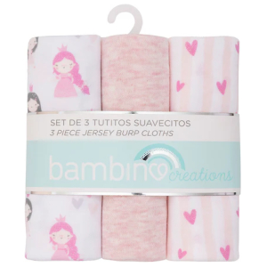 Set de 3 tutos bambino rosado princesas