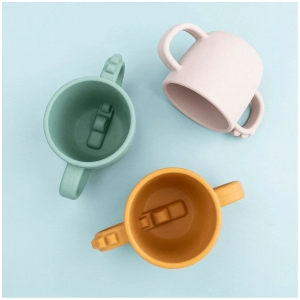 Taza de Silicona Con 2 Asas Peeakboo Croco