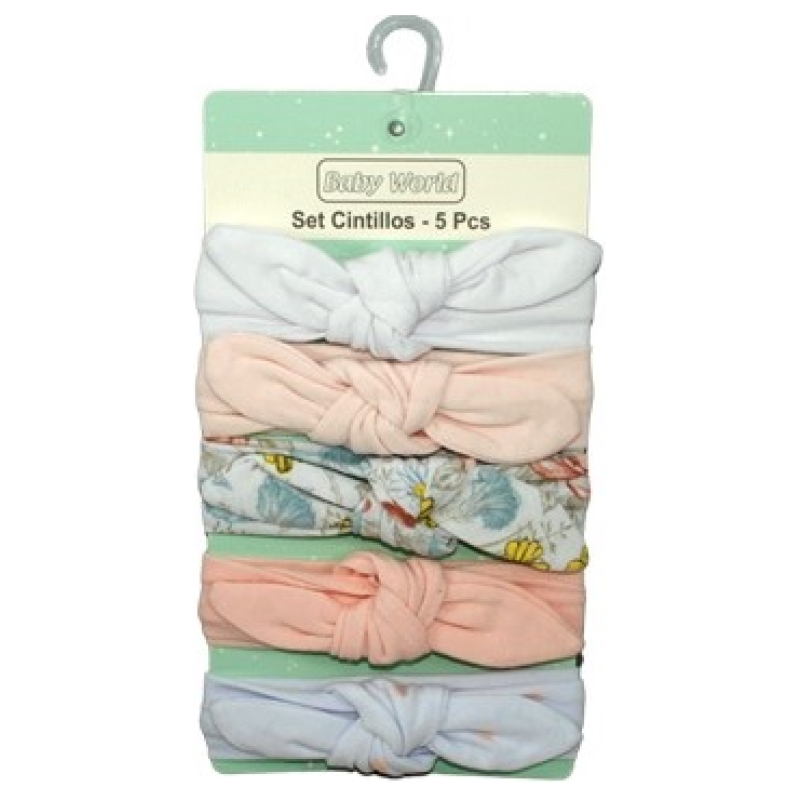 Set Cintillos 5 Pcs Para Bebés - Flores