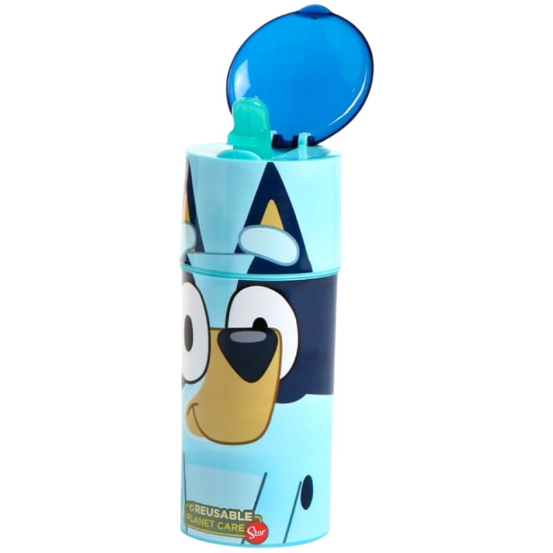 Botella Con Bombilla Bluey 350 ml